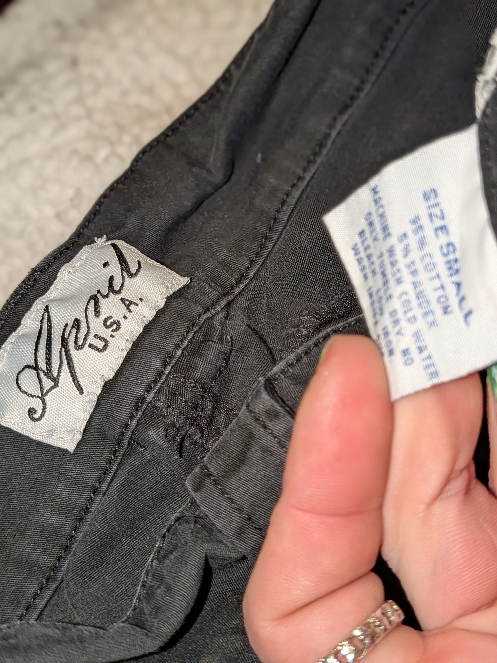Apricot USA Black Cropped Pants - Size Small